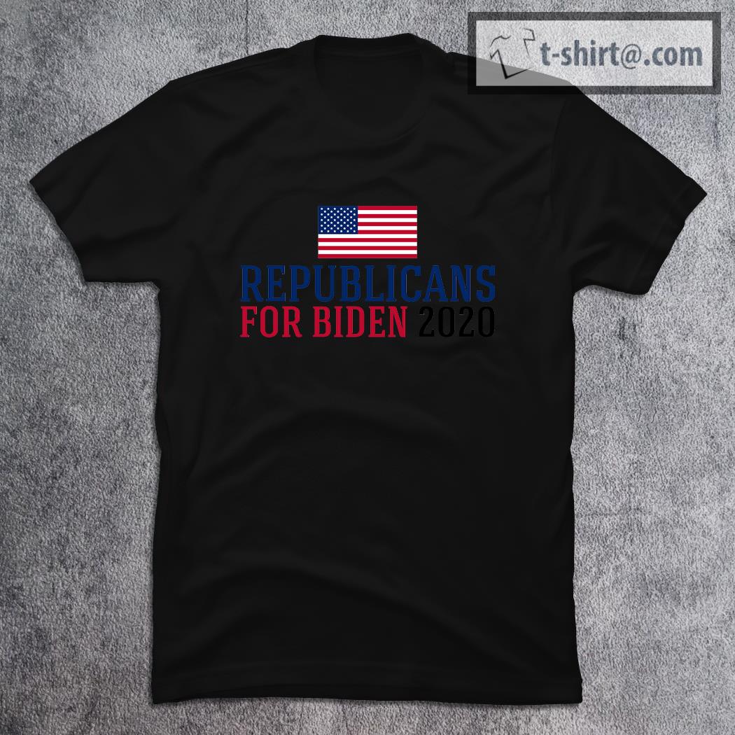 Republicans For Biden 2020 USA Flag T-shirt