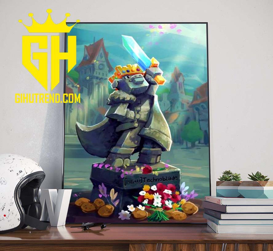 Rest In Peace PIG Technoblade Kingdom of God-Technoblade Never Dies Poster Canvas