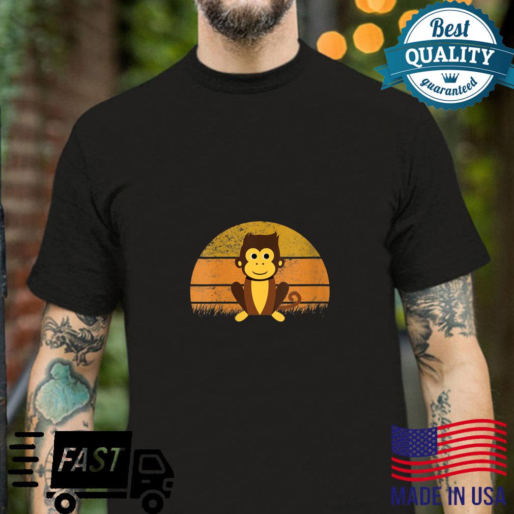 Retro Monkey Vintage Style Monkeys 70s 80s Ape Zoo Monkey Shirt