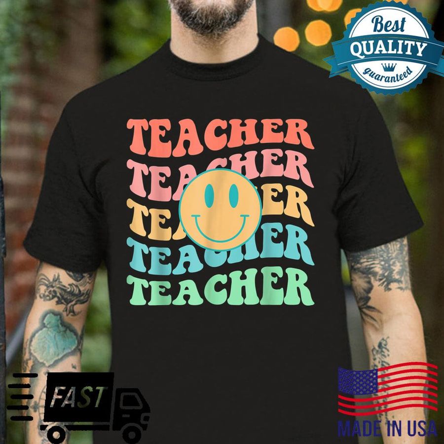 Retro Teacher Inspirational Colorful Elementary School Shirt