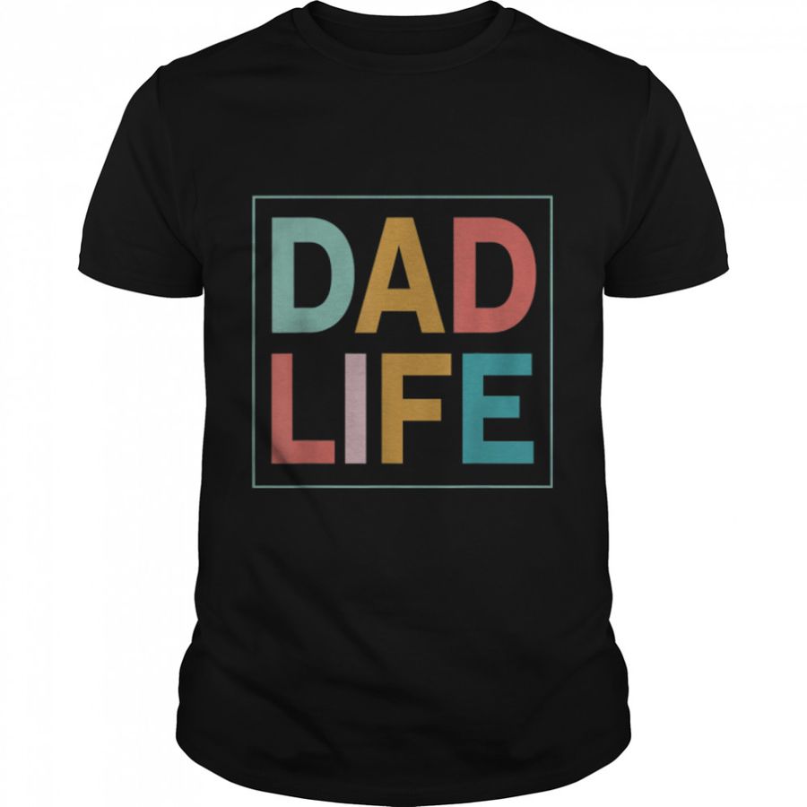 Retro Vintage Dad Life Funny Fathers Day T-Shirt B0B1F5V74K