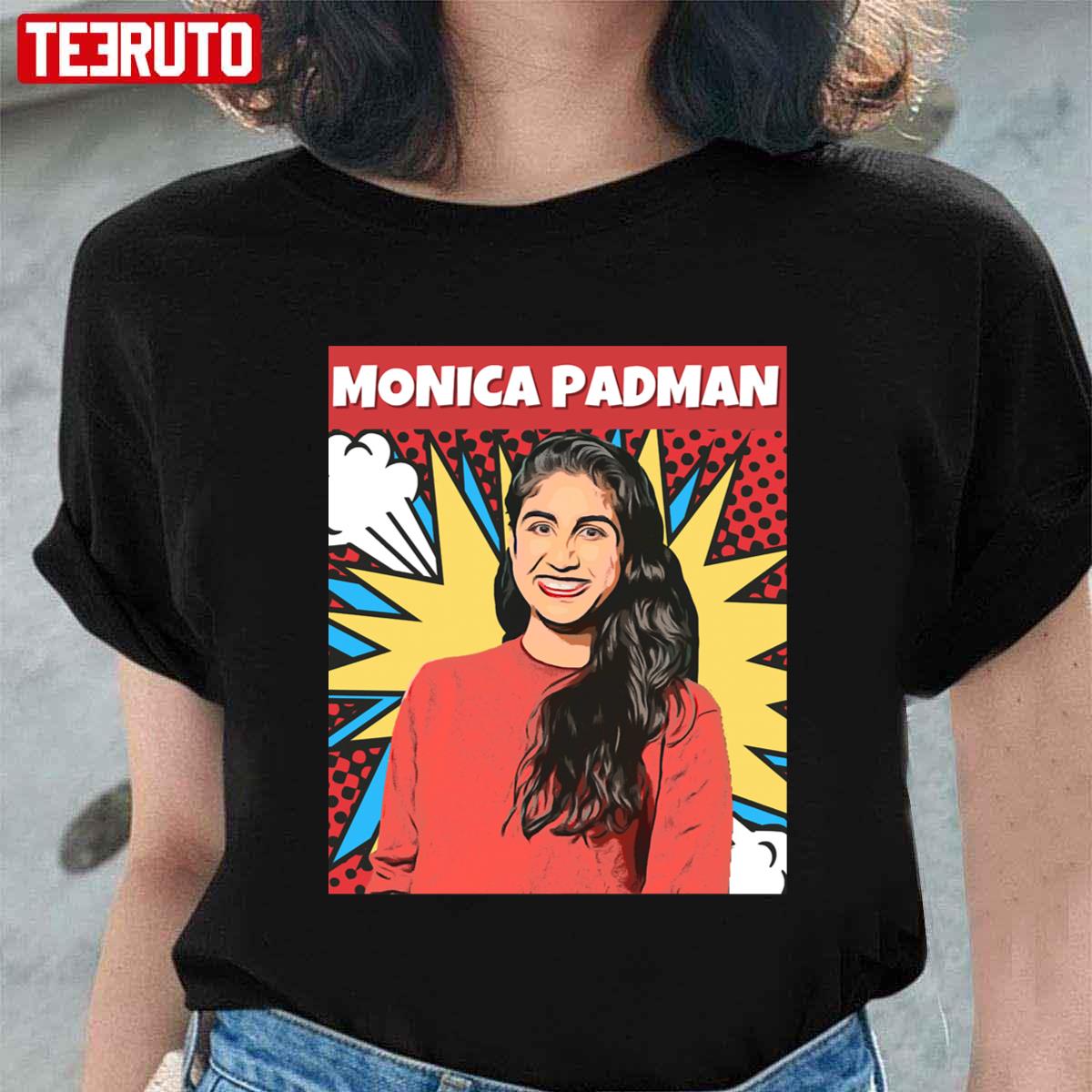 Retro Vintage Monica Padman Portrait Art Unisex T-Shirt
