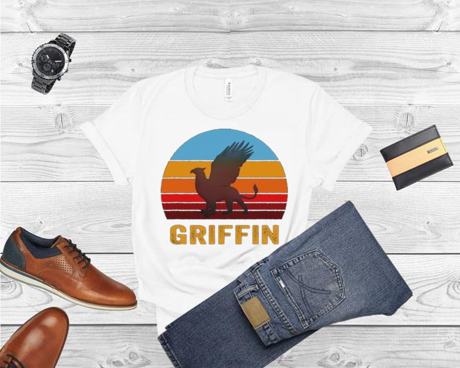 Retro Vintage Style Sunset Griffin Legendary Creature Shirt