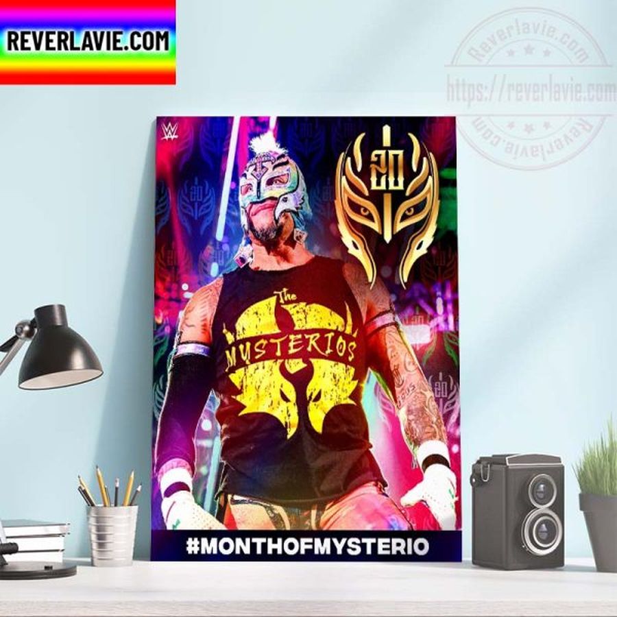 Rey Mysterio 20 Years WWE Anniversary Month Of Mysterio Home Decor Poster Canvas
