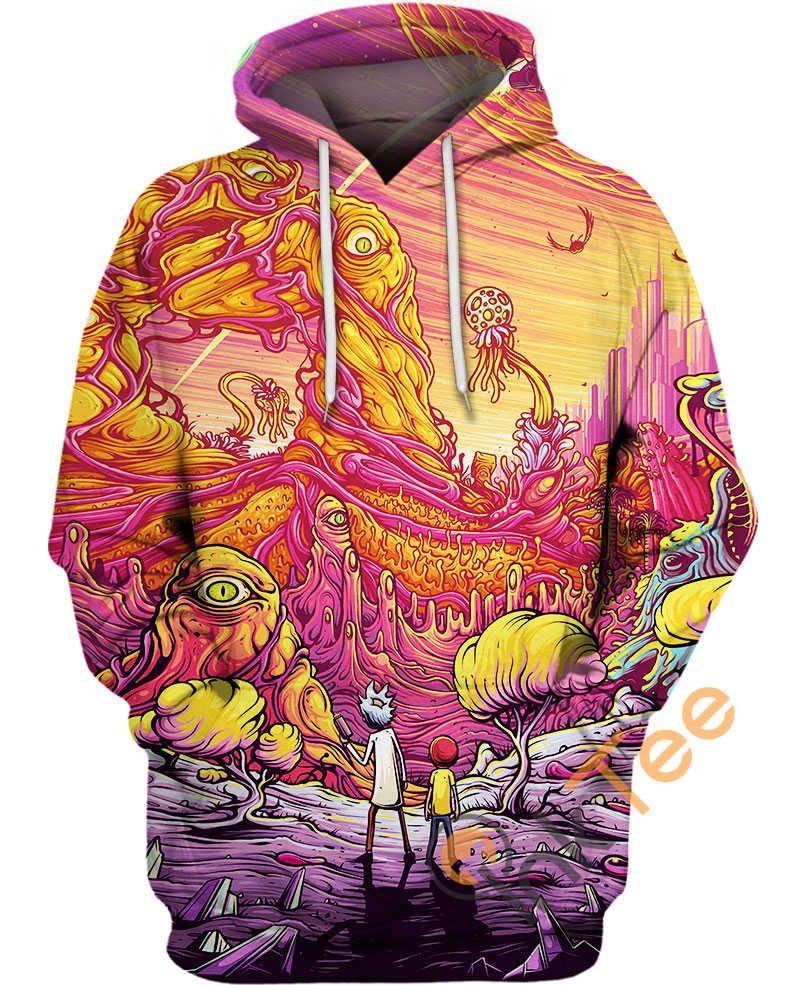 Rick And Morty Trippy Hoodie 3D
