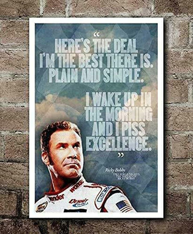 Ricky Bobby Poster, Nights The Ballad of Ricky Bobby, Sport Poster, Talladega Nights Poster, Racer Poster, Racing Car Canvas, Sport Fan Gift