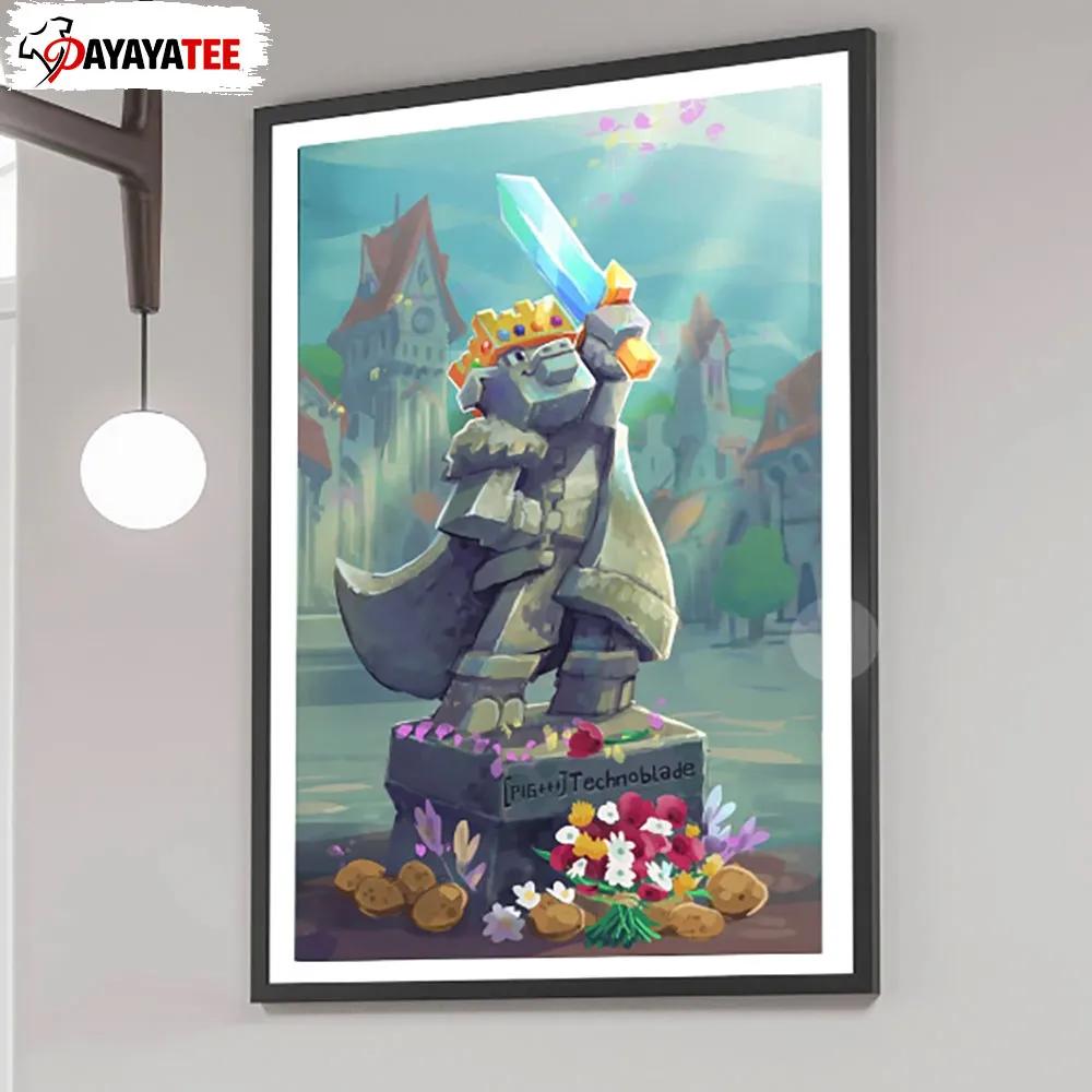 Rip Technoblade Poster Thank For Memories 1999-2022 Technoblade Poster For Fan