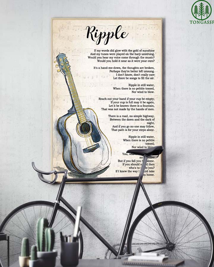 Ripple classic guitar vertical poster
