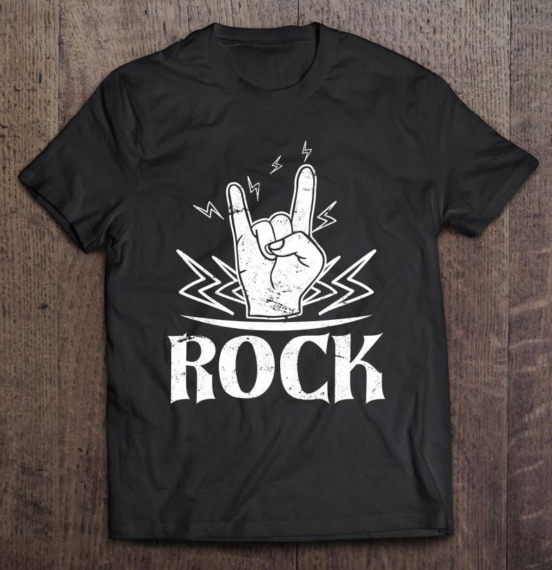 Rock Music Rocker Hand Sign Symbol Hand Rock Concert T-shirt