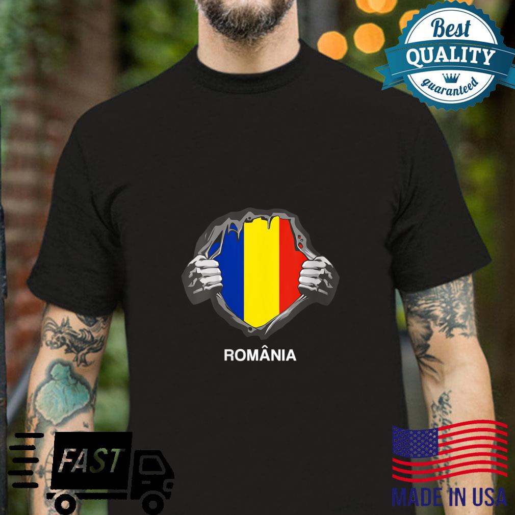 Romanian Flag Heart Pride Romania Football Fan Jersey Shirt
