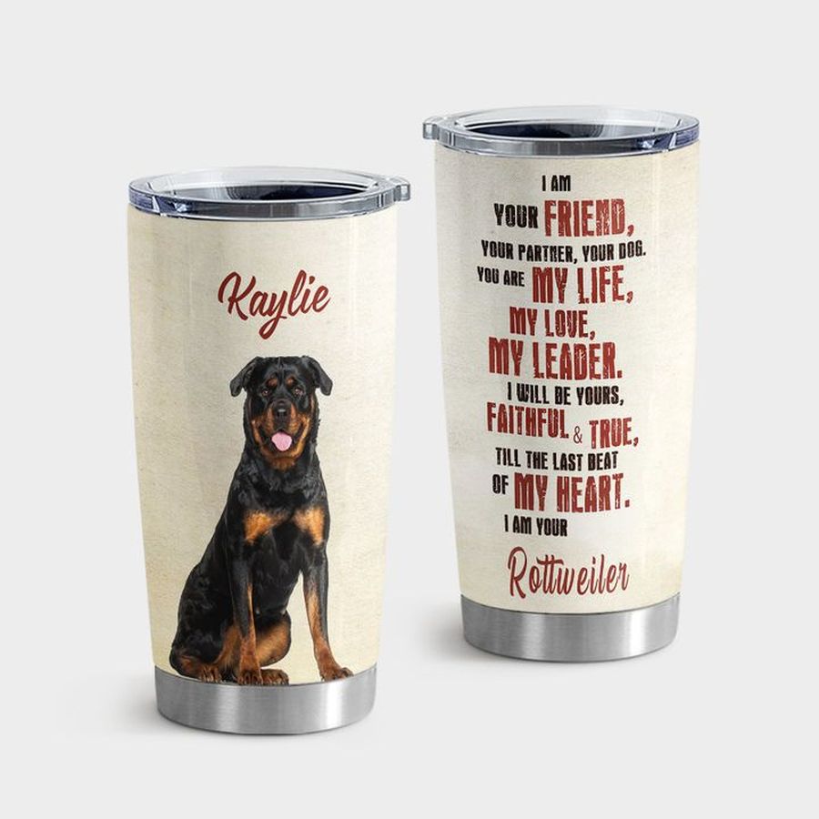 Rottie Insulated Cups, Rottweiler Dog Tumbler Tumbler Cup 20oz , Tumbler Cup 30oz, Straight Tumbler 20oz