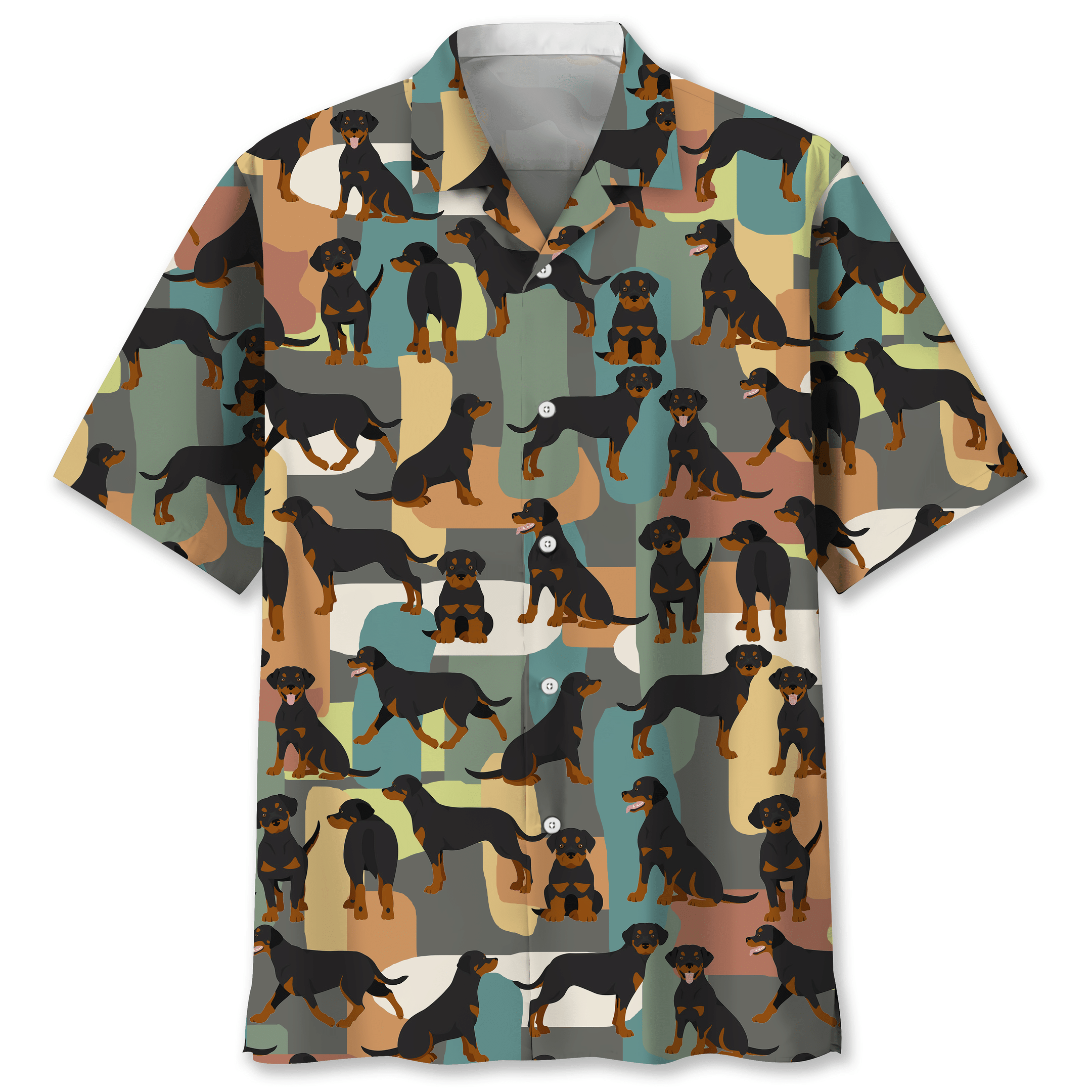 Rottweiler Funny Color Hawaiian Shirt