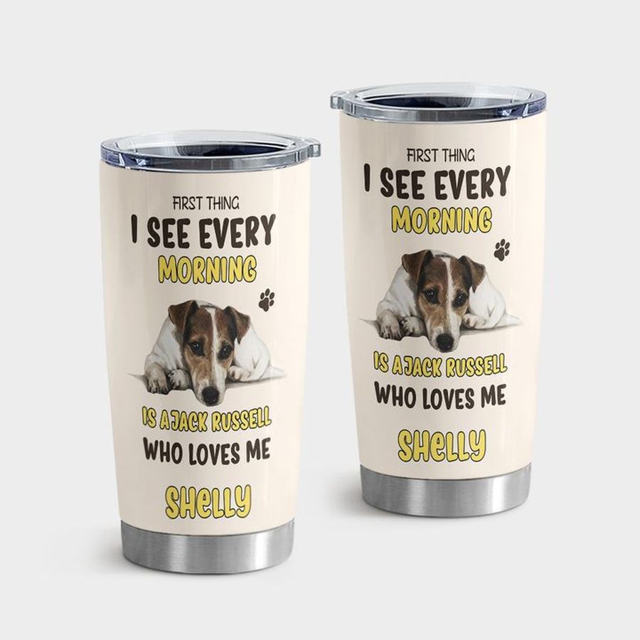 Russell Terrier Gift New Tumbler, Jack Russell Terrier Dog Tumbler Tumbler Cup 20oz , Tumbler Cup 30oz, Straight Tumbler 20oz