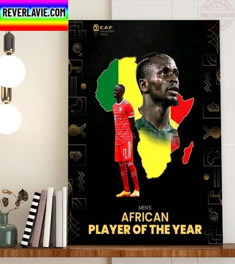 Sadio Mane Wins CAF Awards 2022 Men’s African Player Of The Year Home Decor Poster Canvas