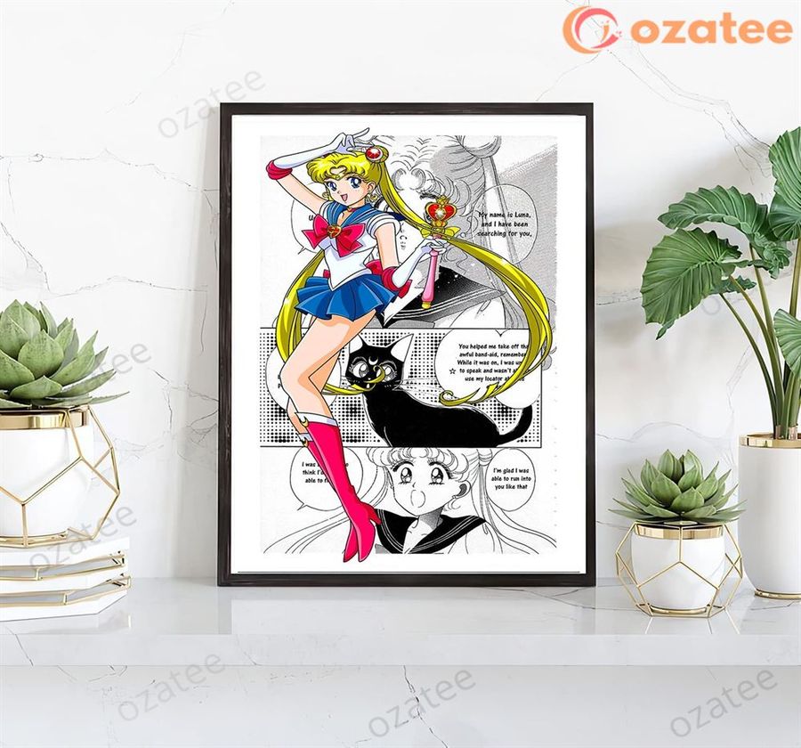 Sailor Moon Poster Anime Art Decor Sailor Venus Canvas Wall Art Posters