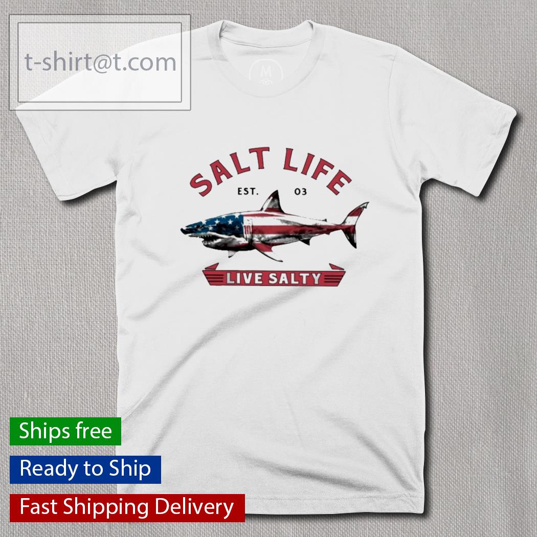 Salt Life Live Salty Shark Shirt