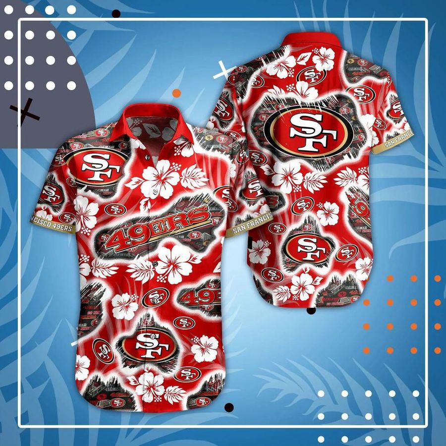 San Francisco 49ers NFL Hawaii Shirt And Short Graphic Floral Printed This Summer Beach Shirt For Best Fans