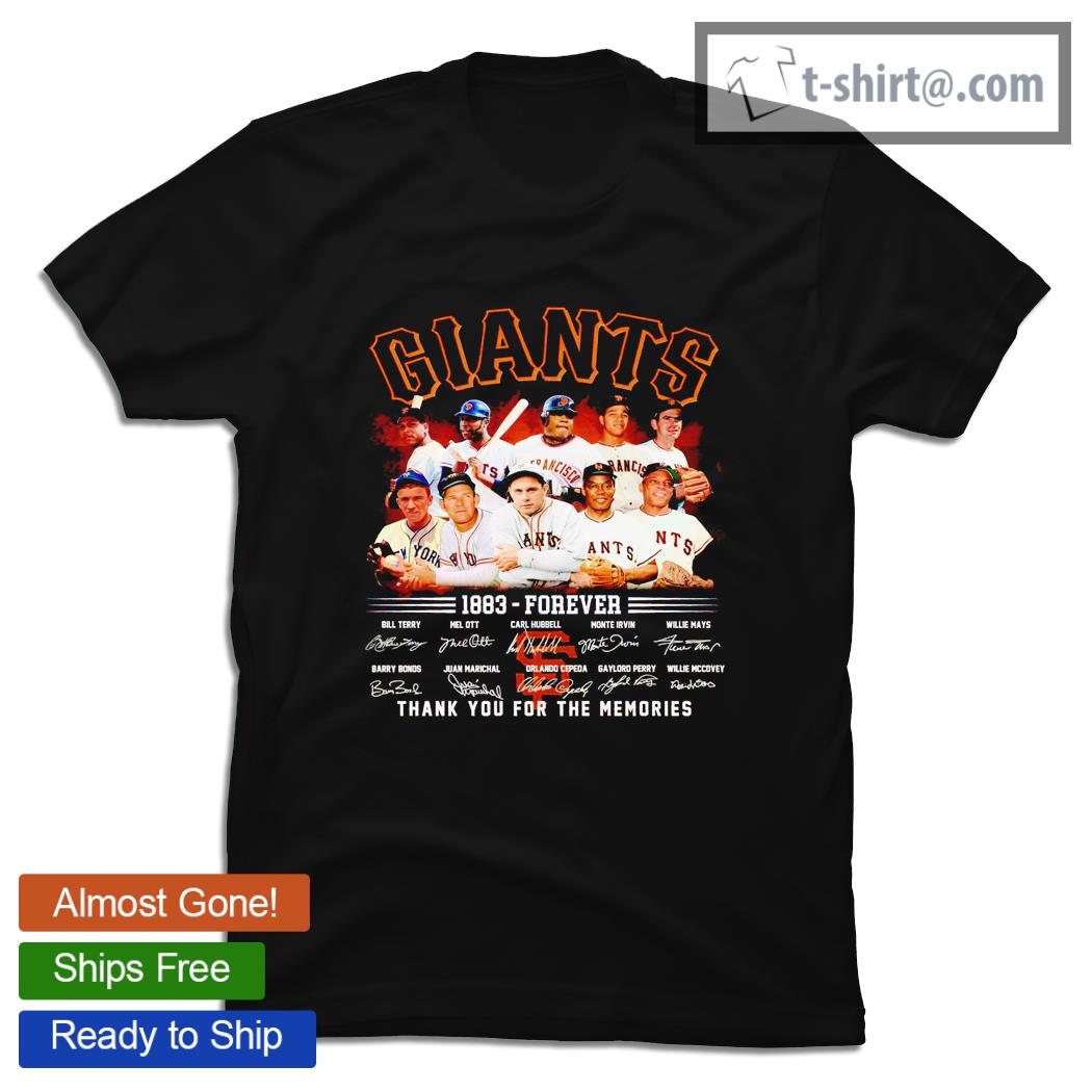 San Francisco Giants 1883 forever signatures thank you for the memories shirt