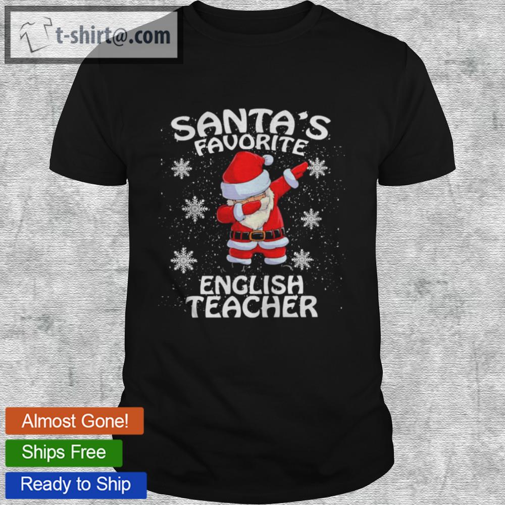 Santa’s favorite english teacher christmas sweater shirt