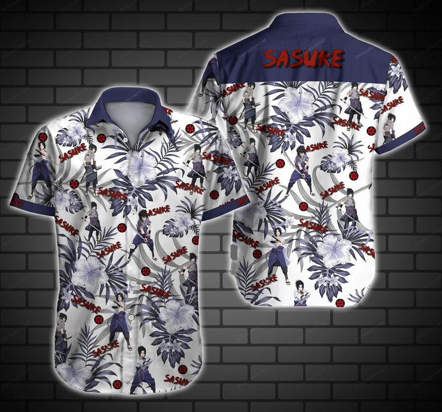 Sasuke Hawaiian Graphic Print Short Sleeve Hawaiian Casual Shirt size S - 5XL - 8196