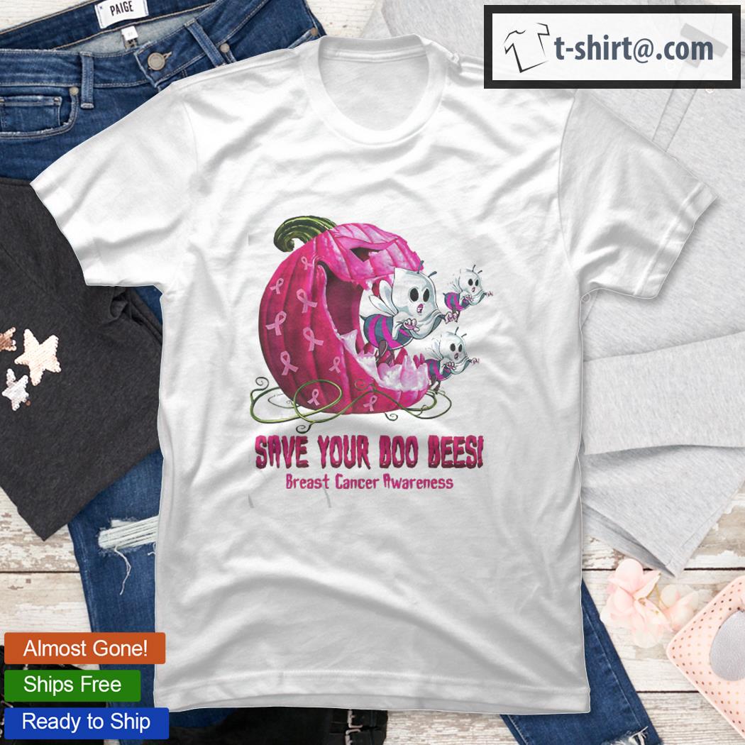 Save Your Boo Bees Breast Cancer Awareness Pink Pumpkin Shirt