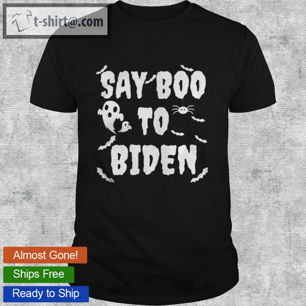 Say boo to biden ghost halloween shirt