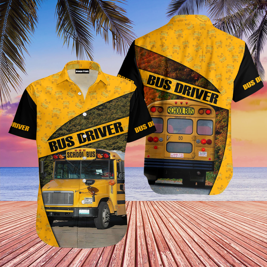 School Bus Driver Aloha Hawaiian Shirt.png