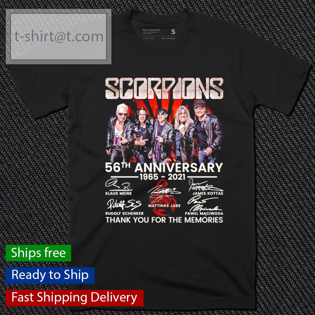 Scorpions 65th anniversary 1965-2021 signatures shirt