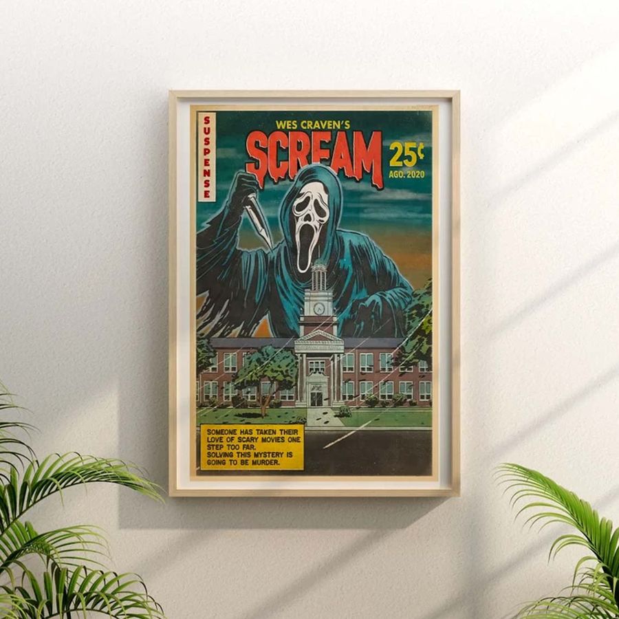 Scream Movie Retro Ghost Scream Poster