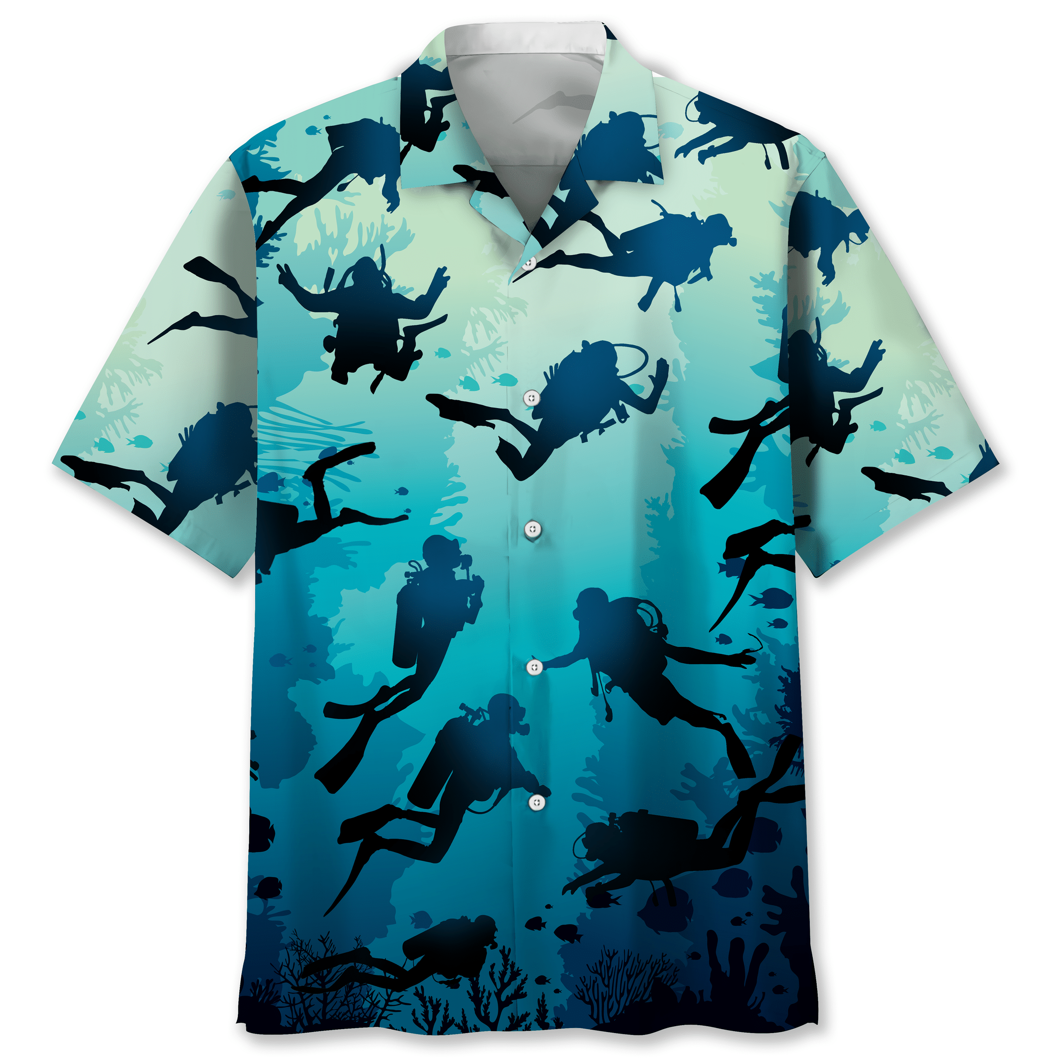 Scuba Diving Beach Hawaiian Shirt