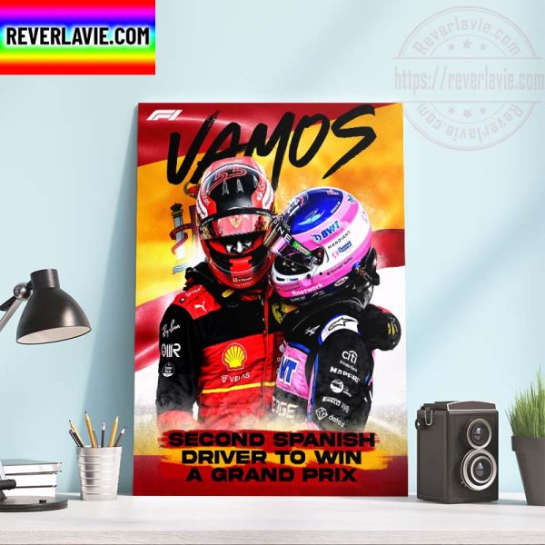 Scuderia Ferrari Carlos Sainz Becomes The Second Spanish Driver To Take Victory In F1 Home Decor Poster Canvas