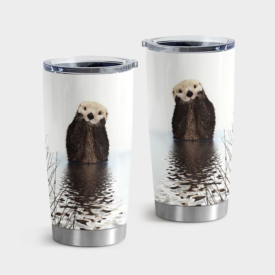 Sea Otter Tumbler Cups, Cute Otter Tumbler Tumbler Cup 20oz , Tumbler Cup 30oz, Straight Tumbler 20oz