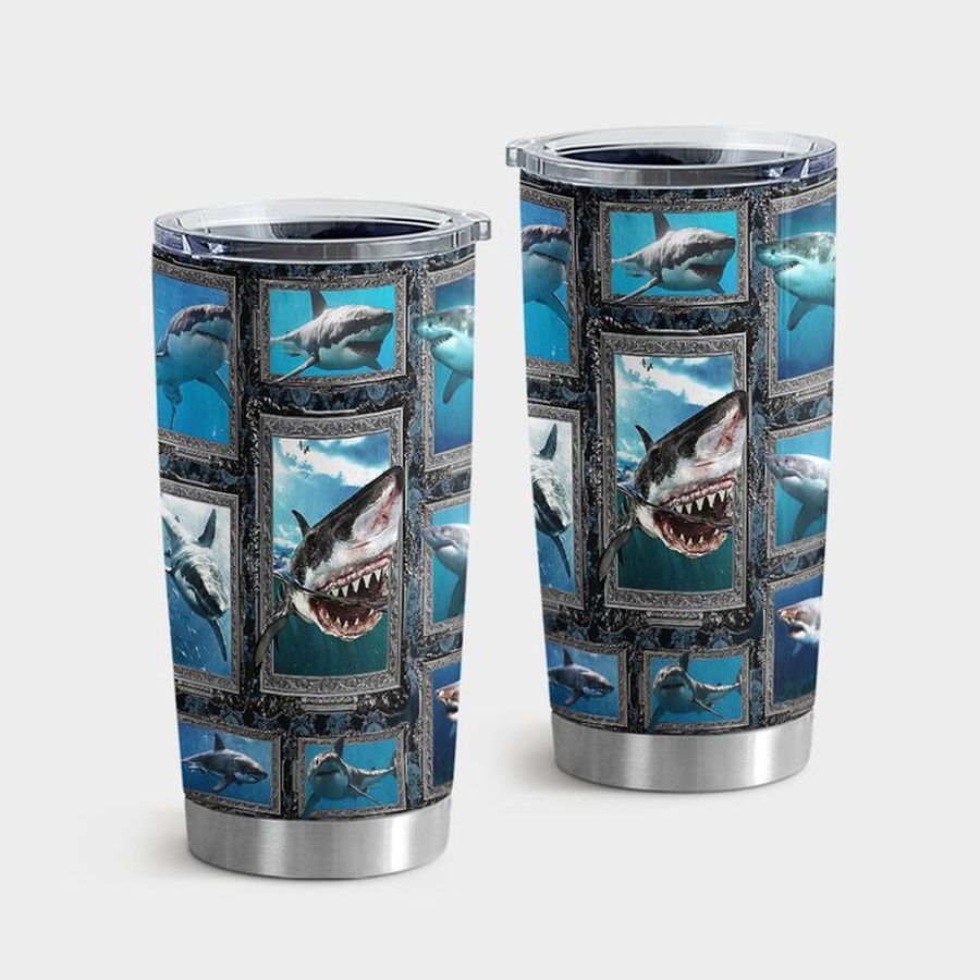  Shark Tumbler With Lid, Love Shark Tumbler Tumbler Cup 20oz , Tumbler Cup 30oz, Straight Tumbler 20oz 