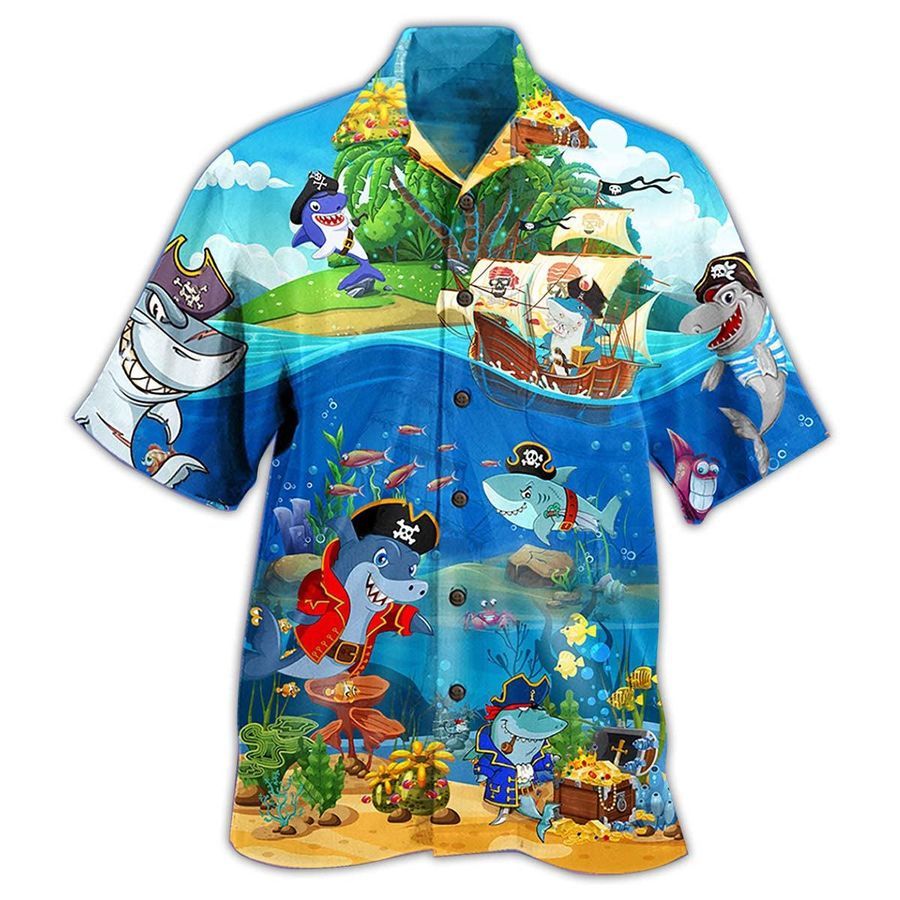 Sharks Amazing Pirate Sharks Limited Best Fathers Day Gifts Hawaiian Shirt Men
