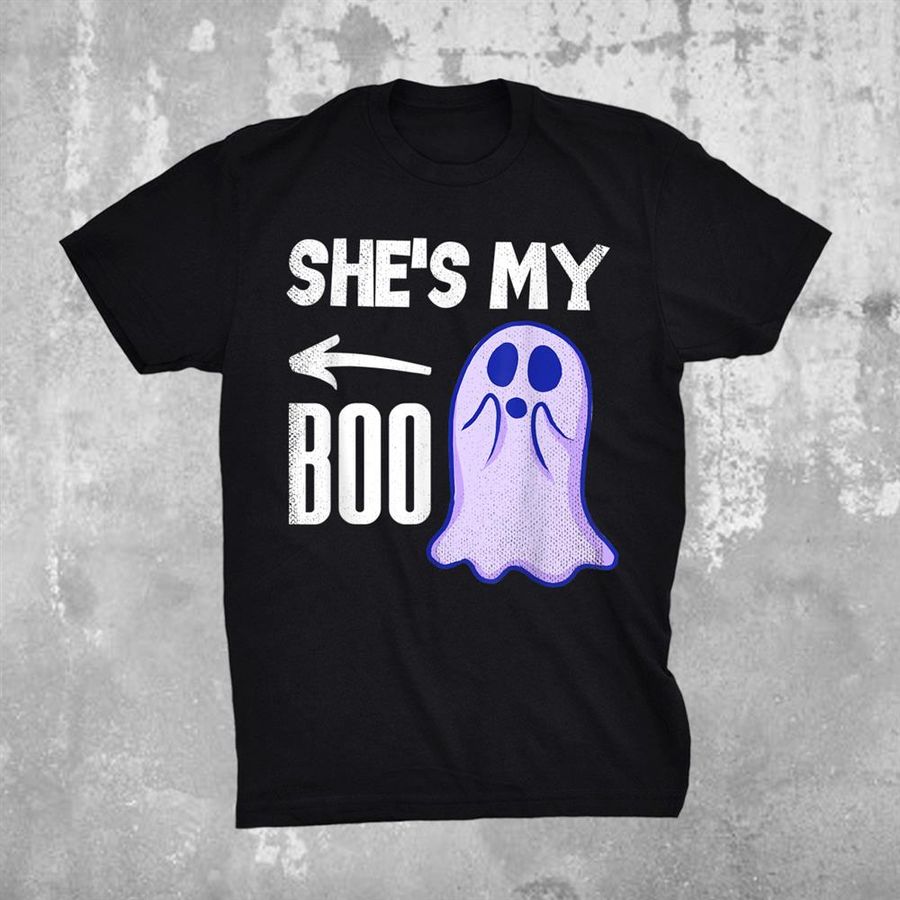Shes My Boo Cute Ghost Matching Couple Halloween Costume Shirt