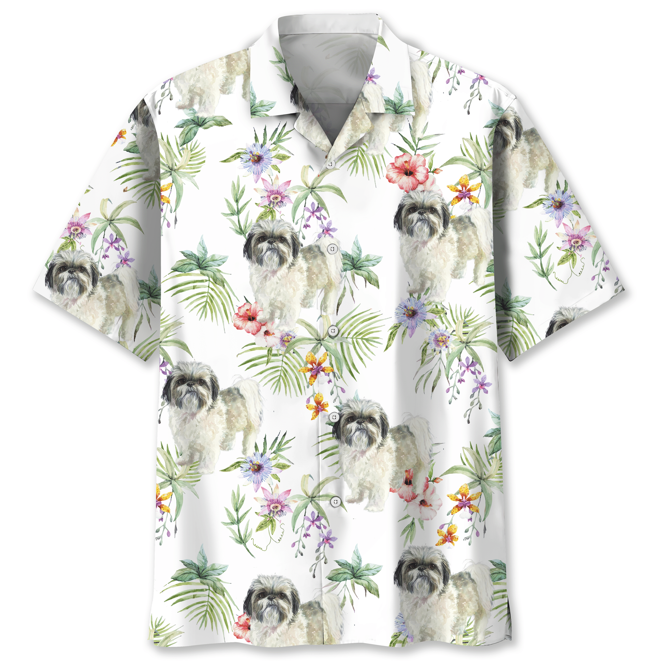 Shih Tzu Tropical Hawaiian Shirt