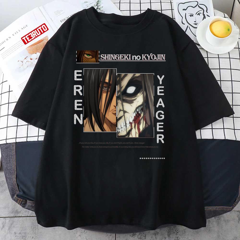 Shingeki No Kyojin Eren Yeager Artwork Unisex T-Shirt