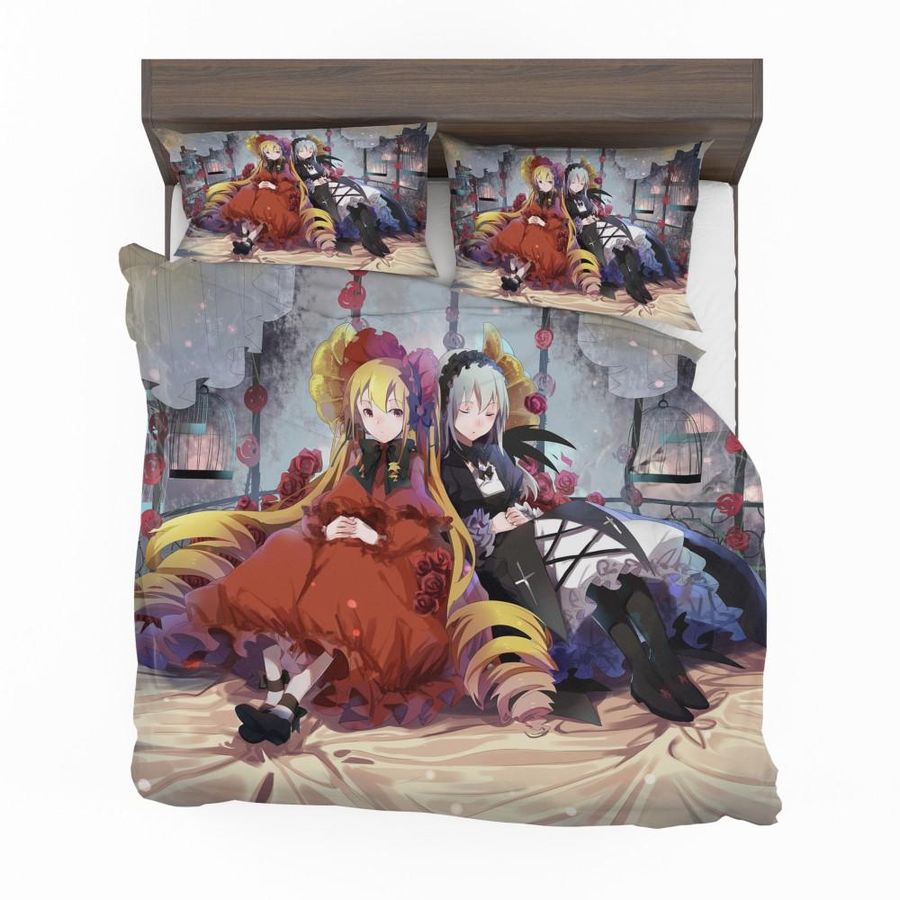 Shinku Suigintou Rozen Maiden Anime Girls Bedding Set Duvet Cover Set