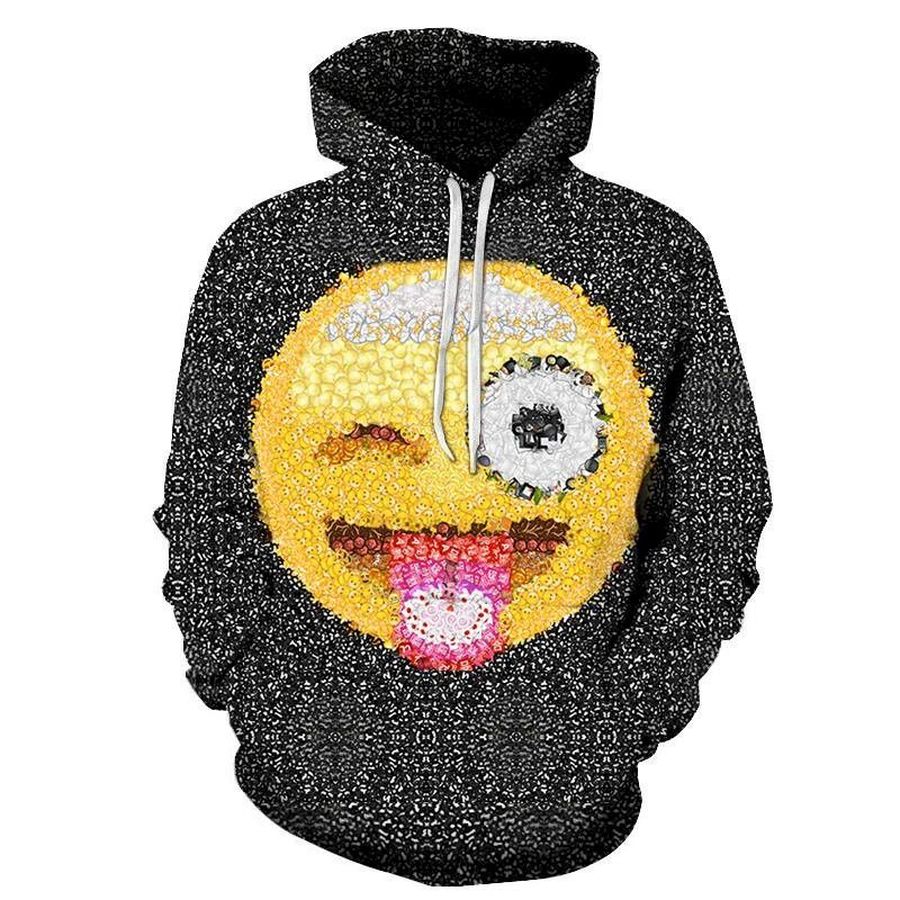 Silly Emoji 3D Sweatshirt Hoodie Pullover Custom
