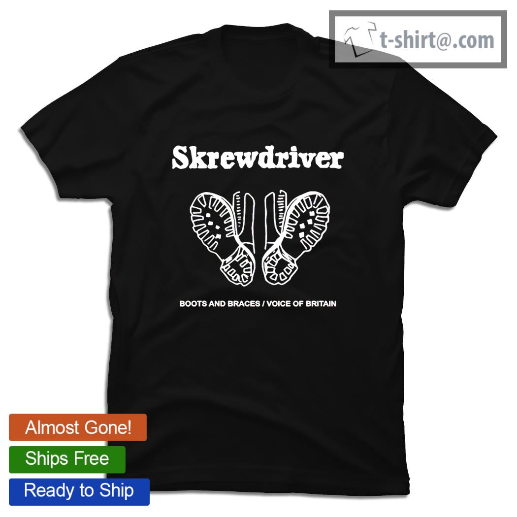 Skrewdriver boots and braces voice of Britain 2021 shirt