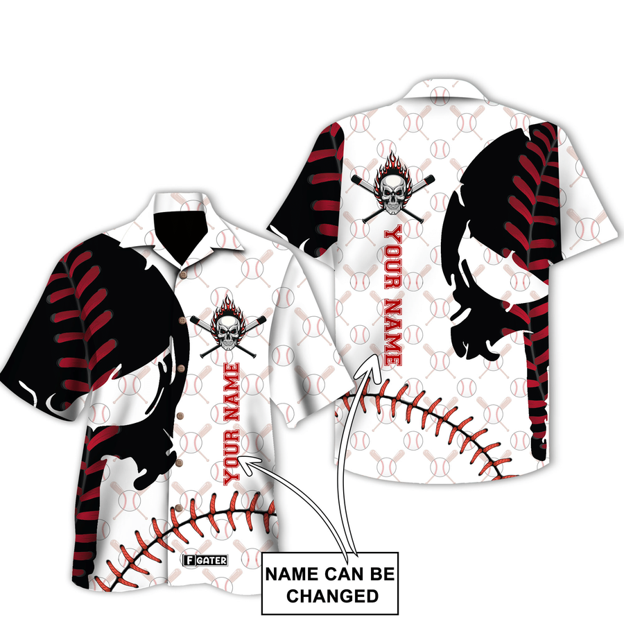 Skull Baseball Custom Hawaiian Shirt.png