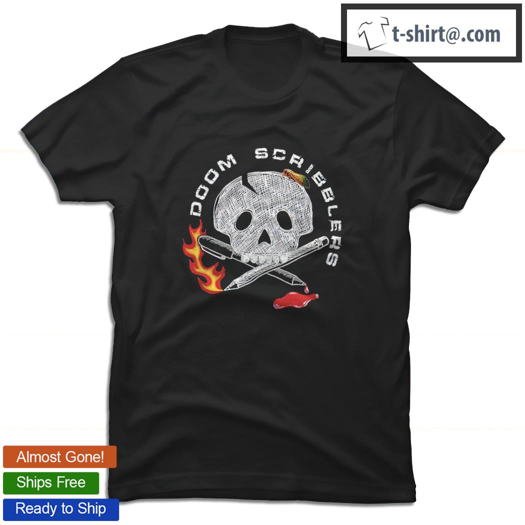 Skull Doom Scribblers logo shirt