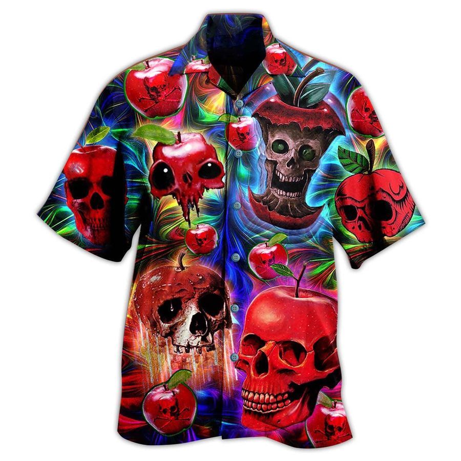 Skull Love Apple Limited Edition Best Fathers Day Gifts Hawaiian Shirt Men