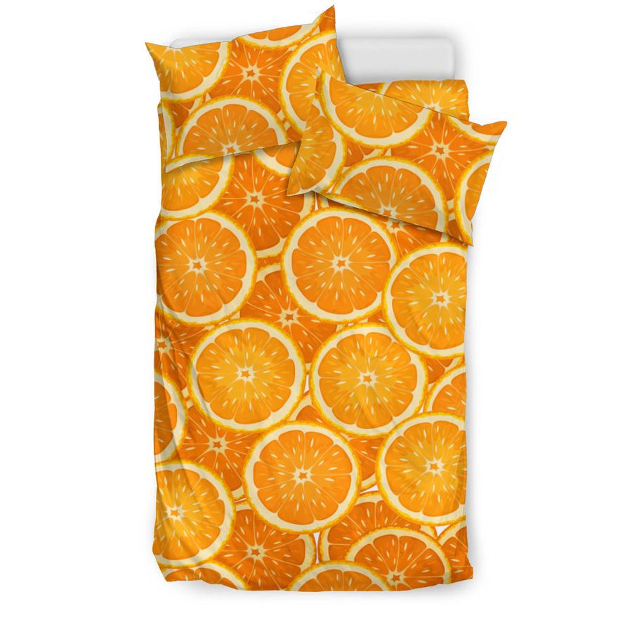 Sliced Orange Pattern Bedding Set