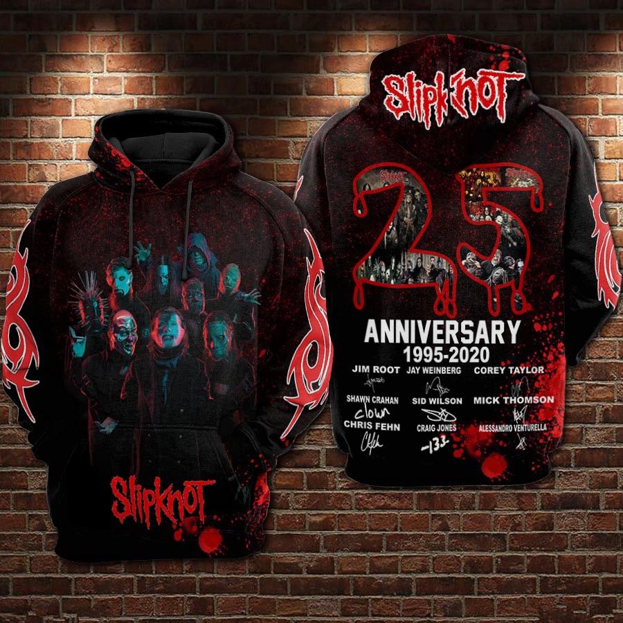 Slipknot 25Th Anniversary Slipknot Band High Quality 3D Hoodie