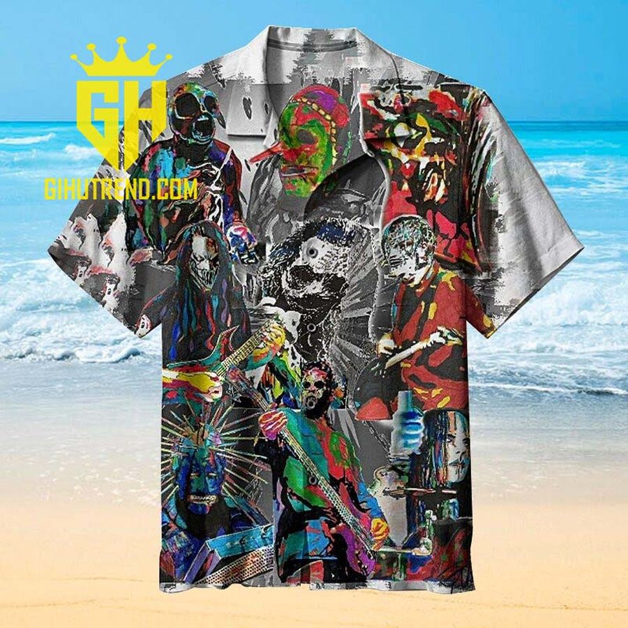 Slipknot Music Band Hawaiian Shirt And Hawaiian Shorts