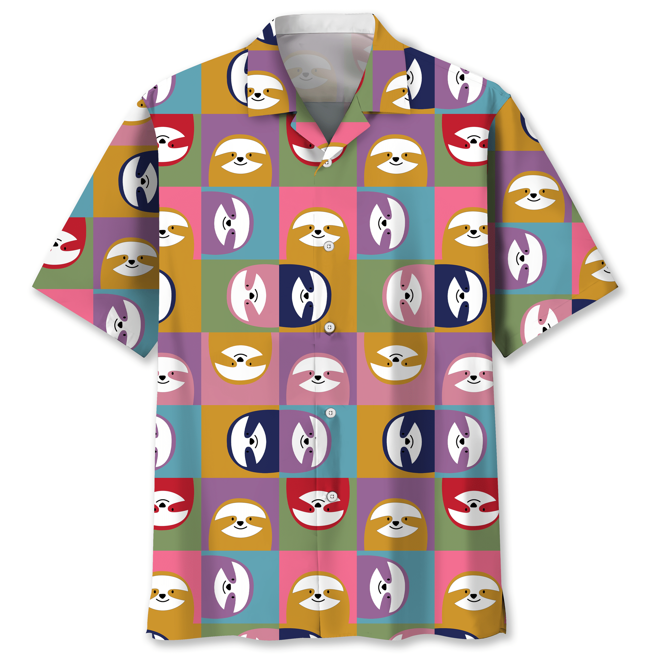 Sloth Color Hawaiian Shirt