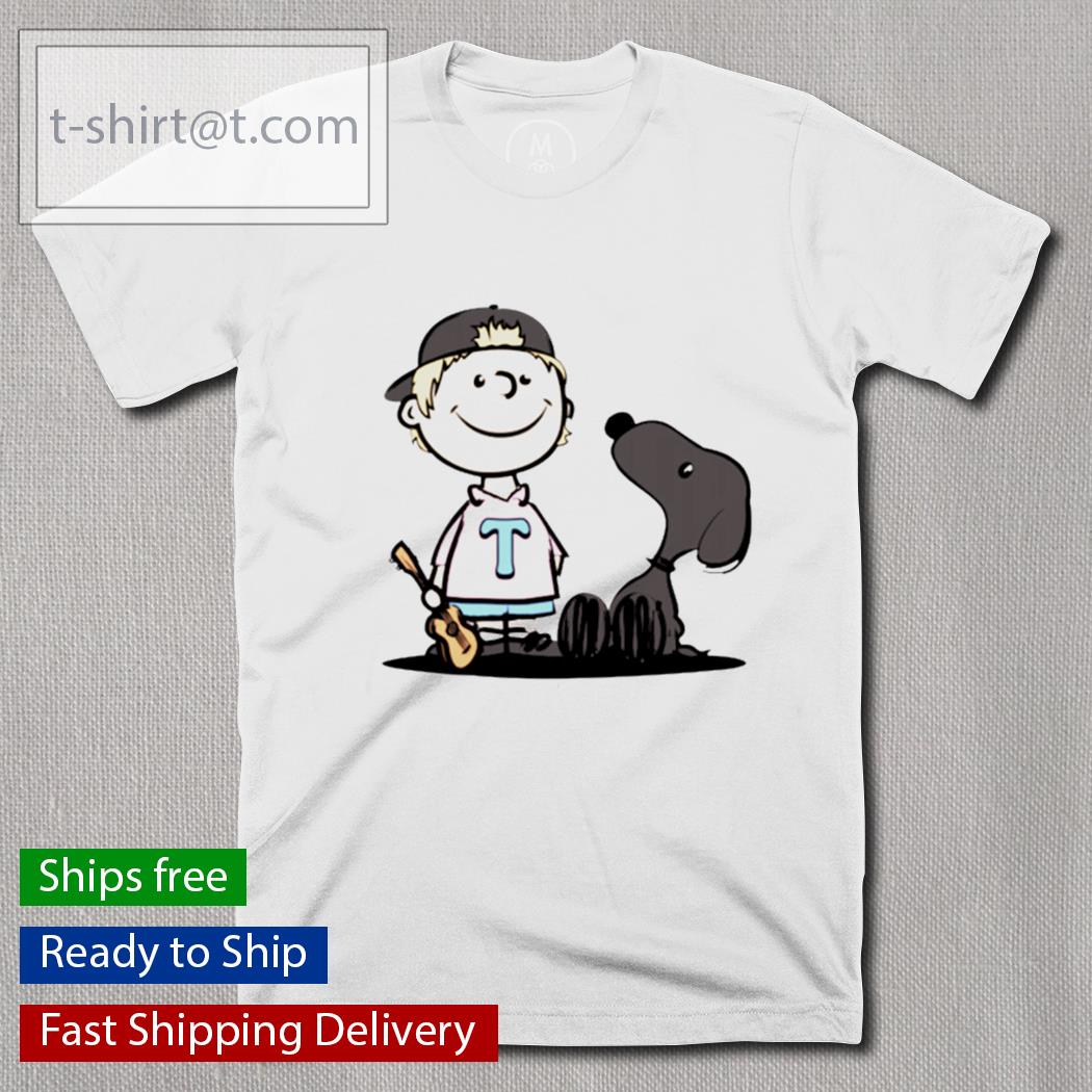 Snoopy and Tom Felton shirt