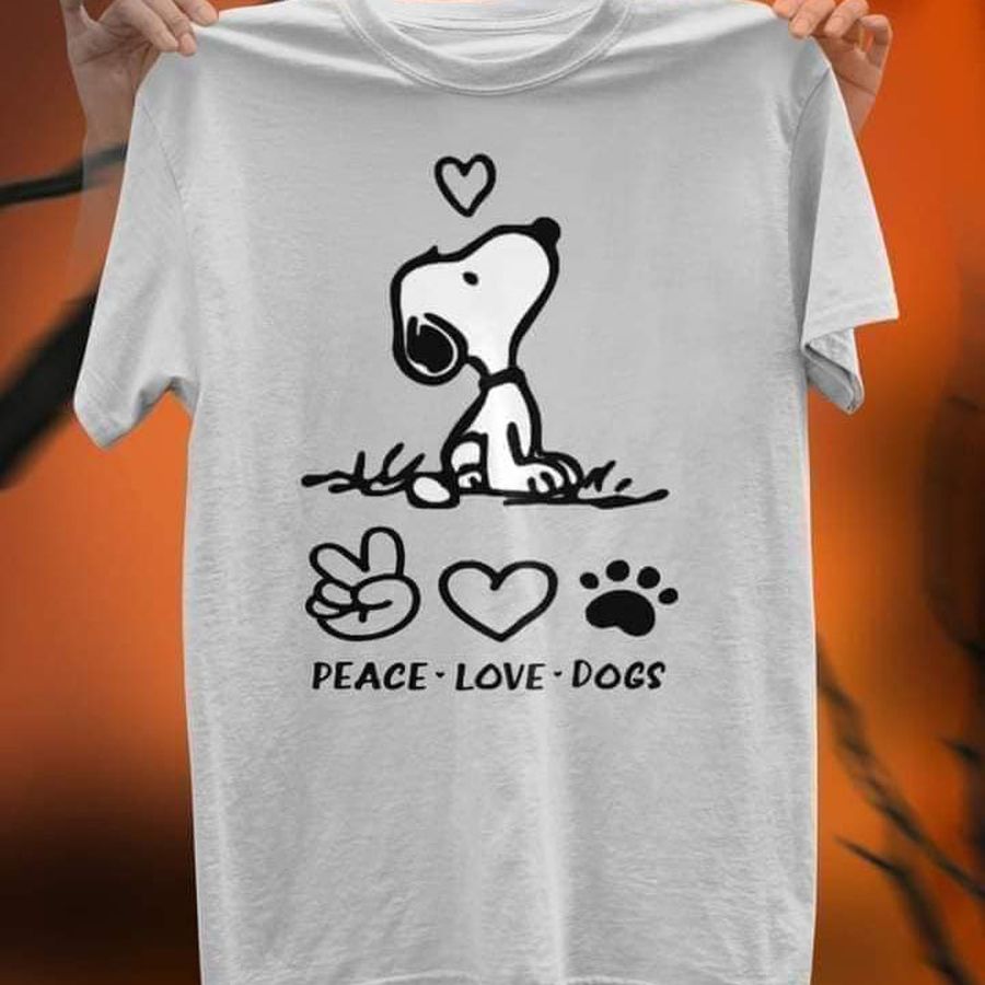 Snoopy peace love dogs shirt