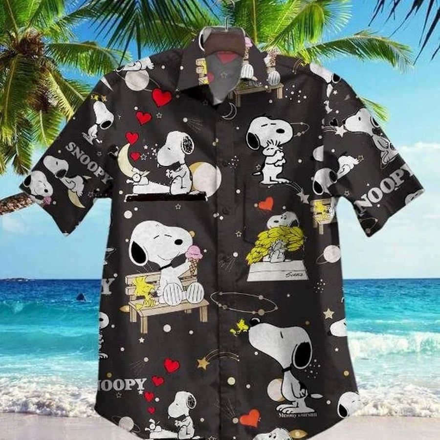Snoopy VI Graphic Print Short Sleeve Hawaiian Shirt size S - 5XL